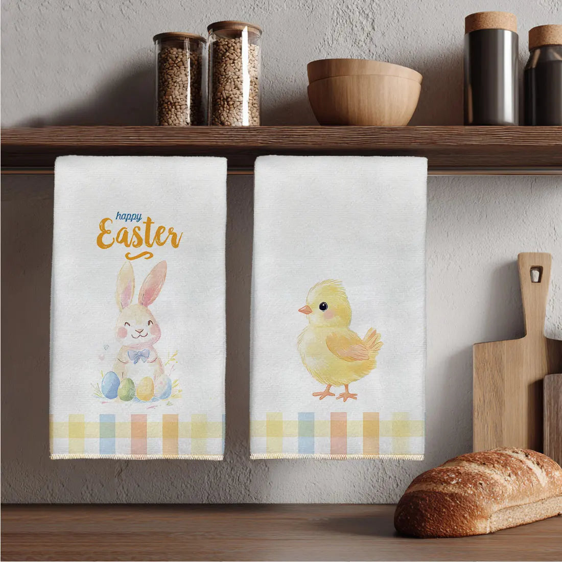 2pcs Easter Day Dish Cloth