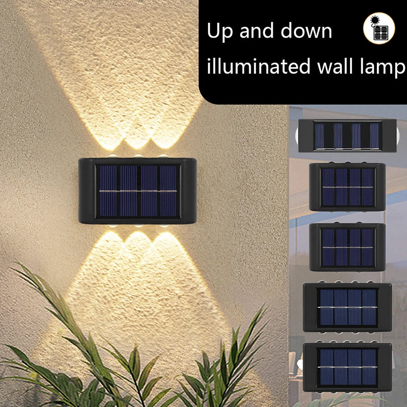 Solar LED Light, Outdoor Waterproof Wall Lamp, Dusk to Dawn Fence Lighting for Garden Courtyard Porch Walkway Camping Decor