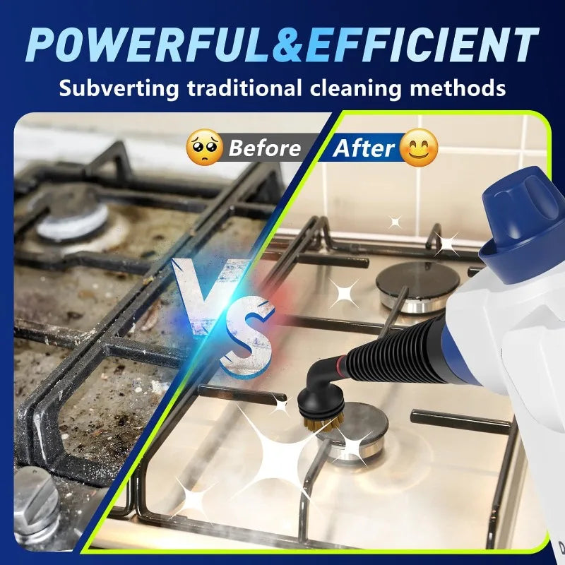 Pressurized Handheld Steam Cleaner for Home with 12pcs Accessories & Safety Lock