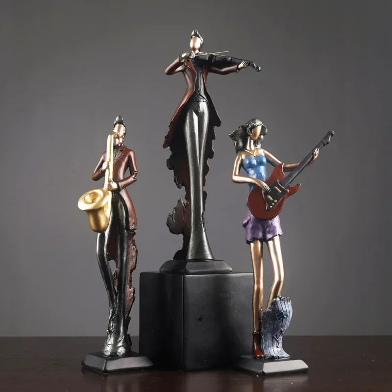 Vintage Musical Instrument Resin Figure