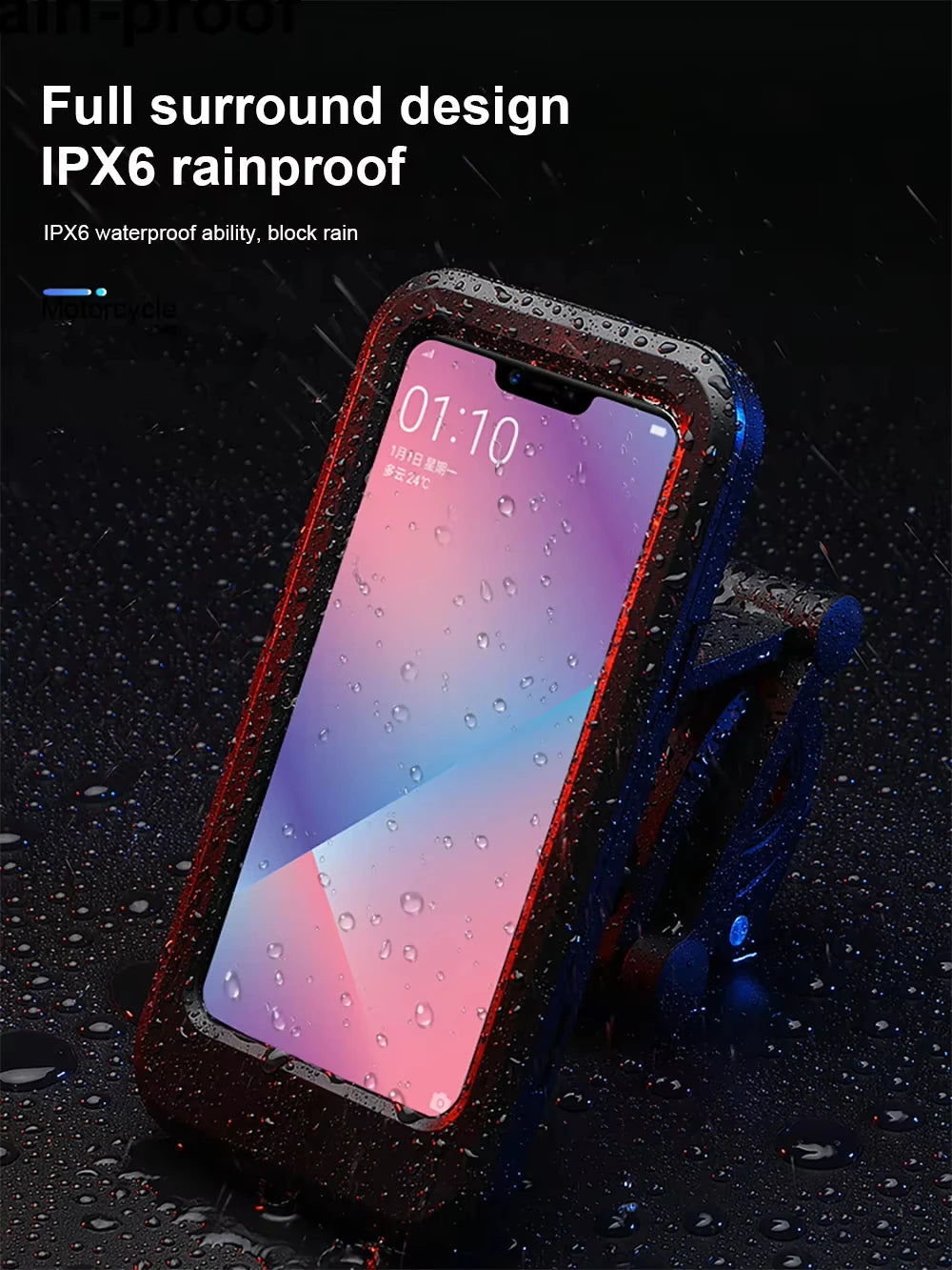 Waterproof Motorcycle Mobile Phone Holder