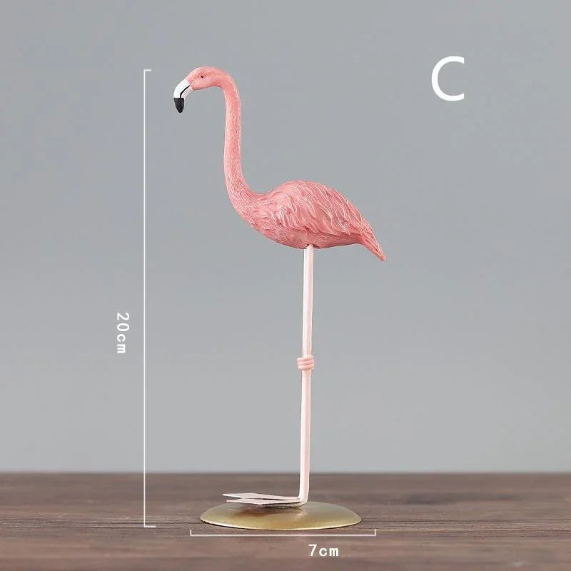 Creative Pink Resin Flamingo