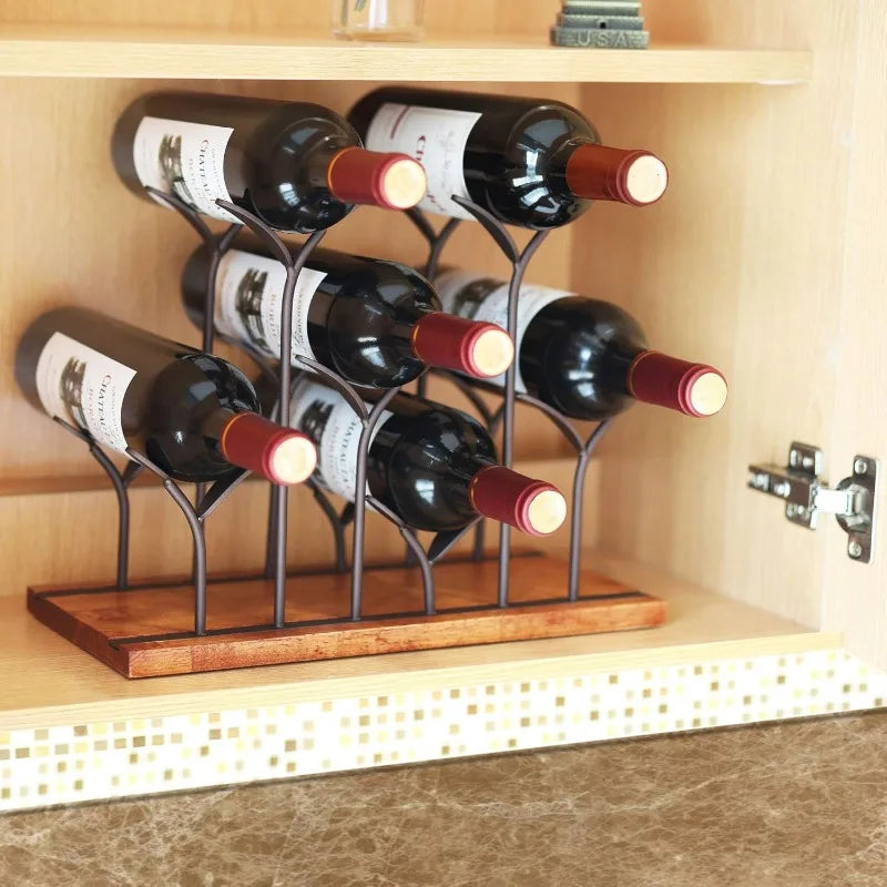 Tabletop Wooden Bottle Holder