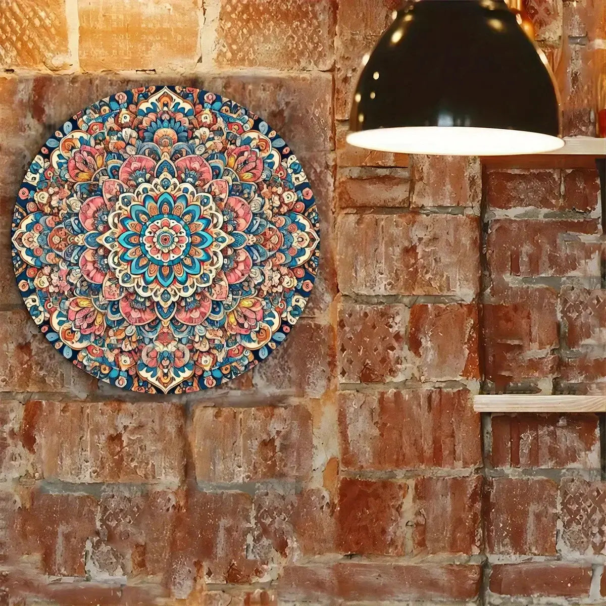 Mandala Flower Pattern Aluminum Sign