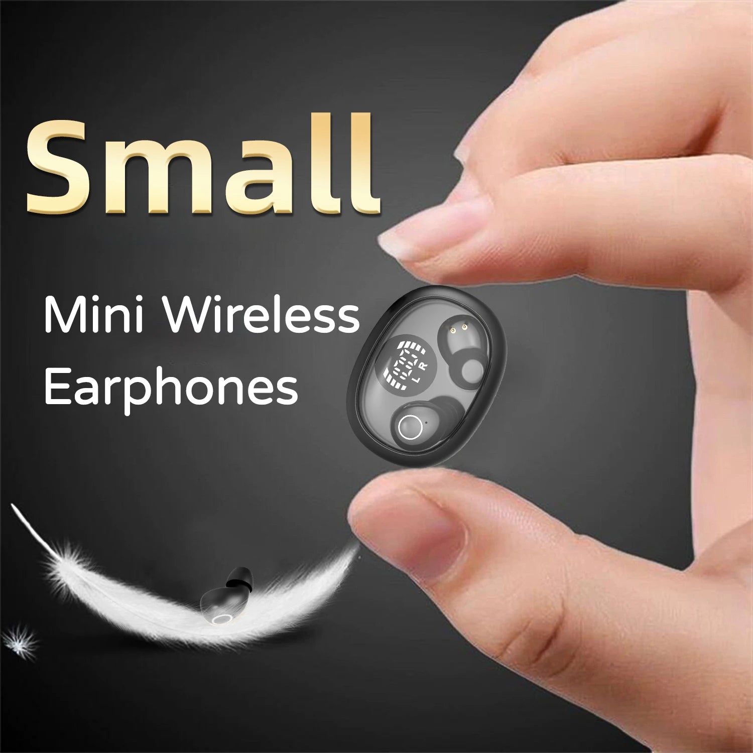 Invisible Sleep Wireless Bluetooth Earphone Headset with Mic