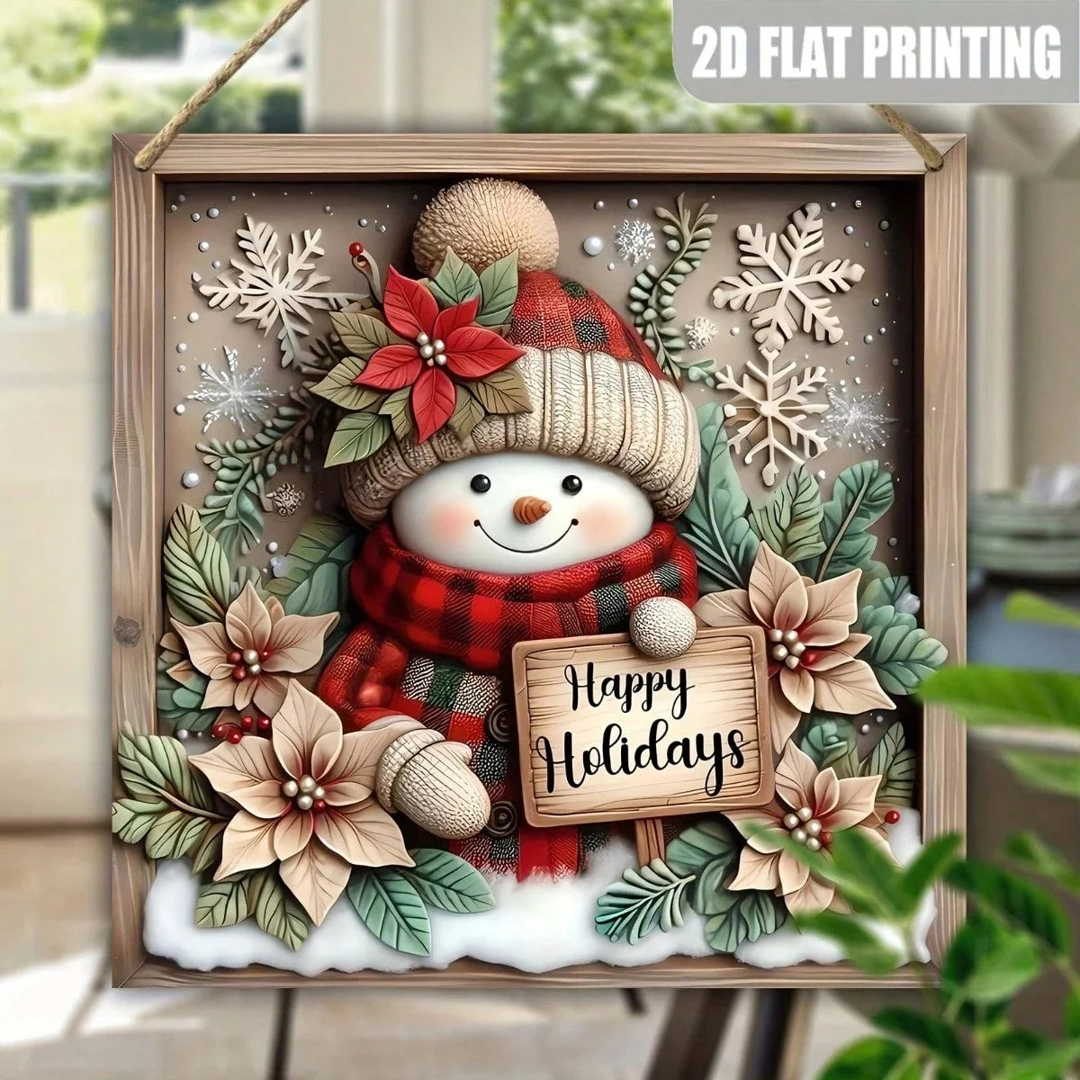 Christmas 2D Flat Print Charming Snowman
