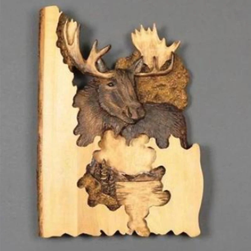 Animal Carving Handcraft Wall Hanging Sculpture