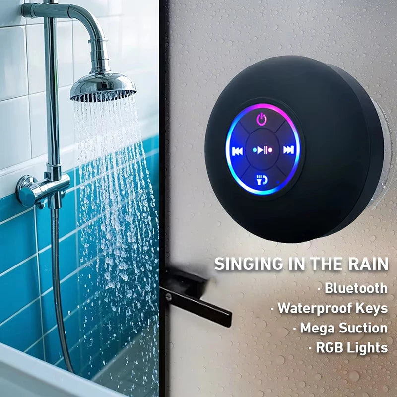 Portable Wireless Bluetooth Speaker LED Light IPX4 Waterproof
