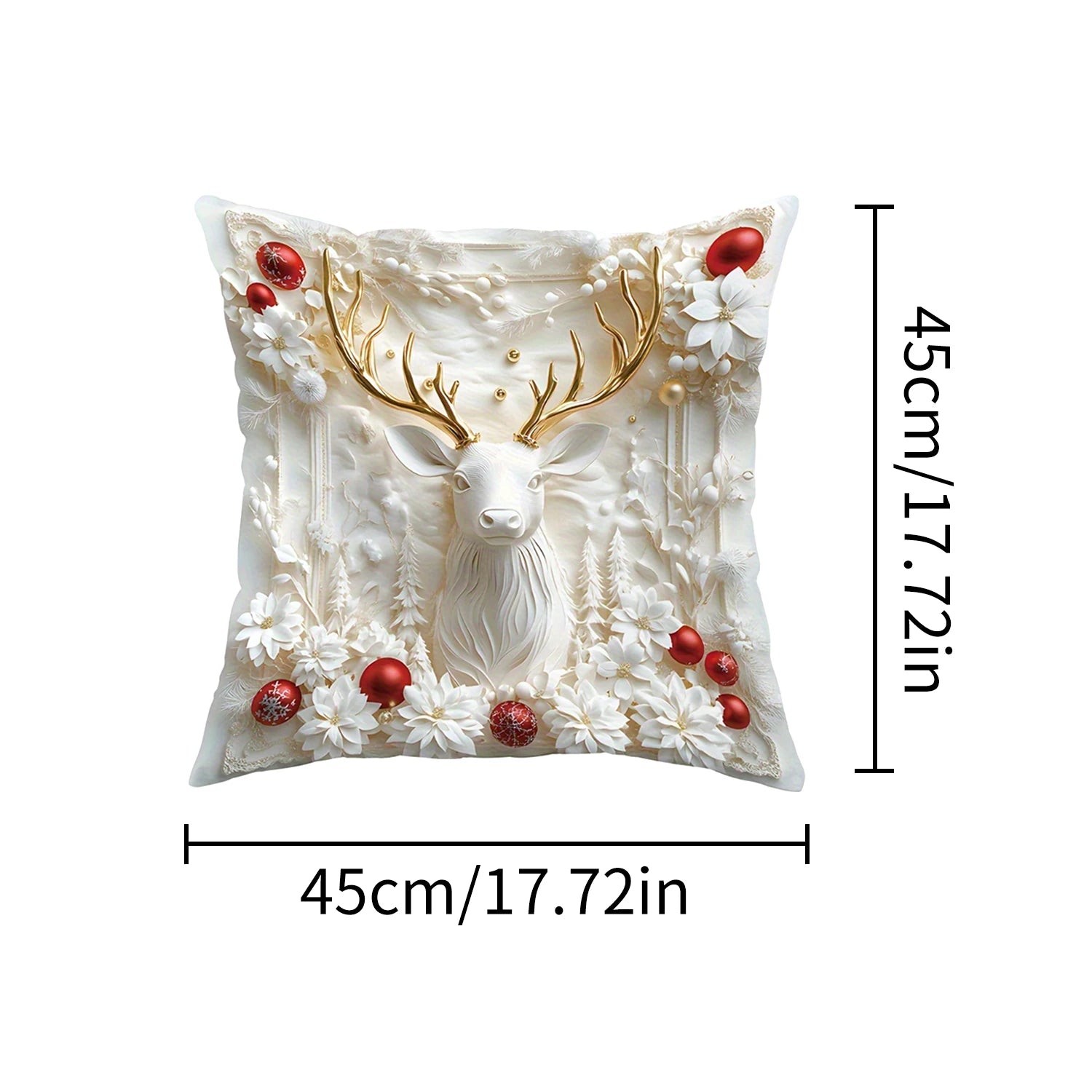 The 1-piece 2D Christmas pillow cover is a simple yet stylish way to add holiday spirit to your home. Featuring vibrant, festive designs such as snowflakes, Santa, or reindeer.