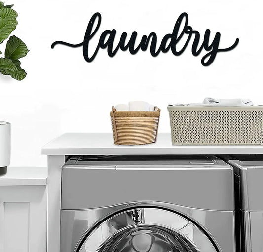 Laundry Room Décor Metal Wall Art
