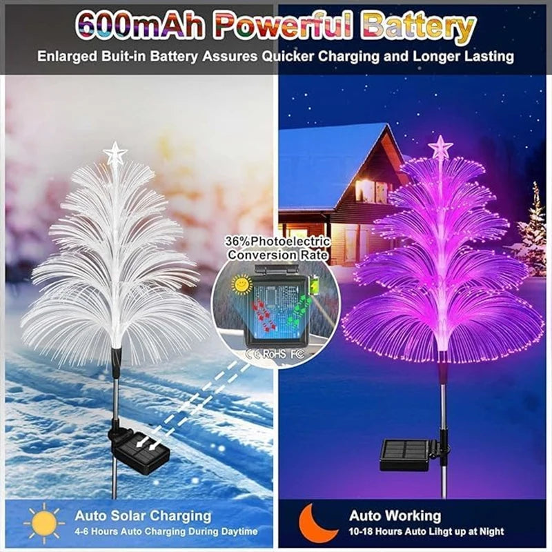 Solar Garden Light Outdoor Colorful Color-changing Jellyfish Lights -