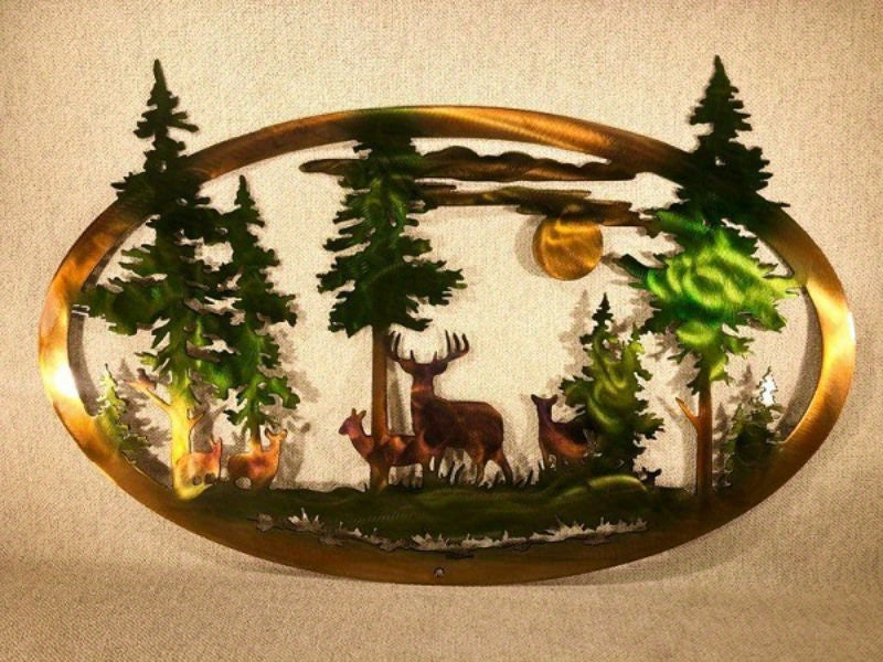 Metal Art Wall Decoration Deer or Bear