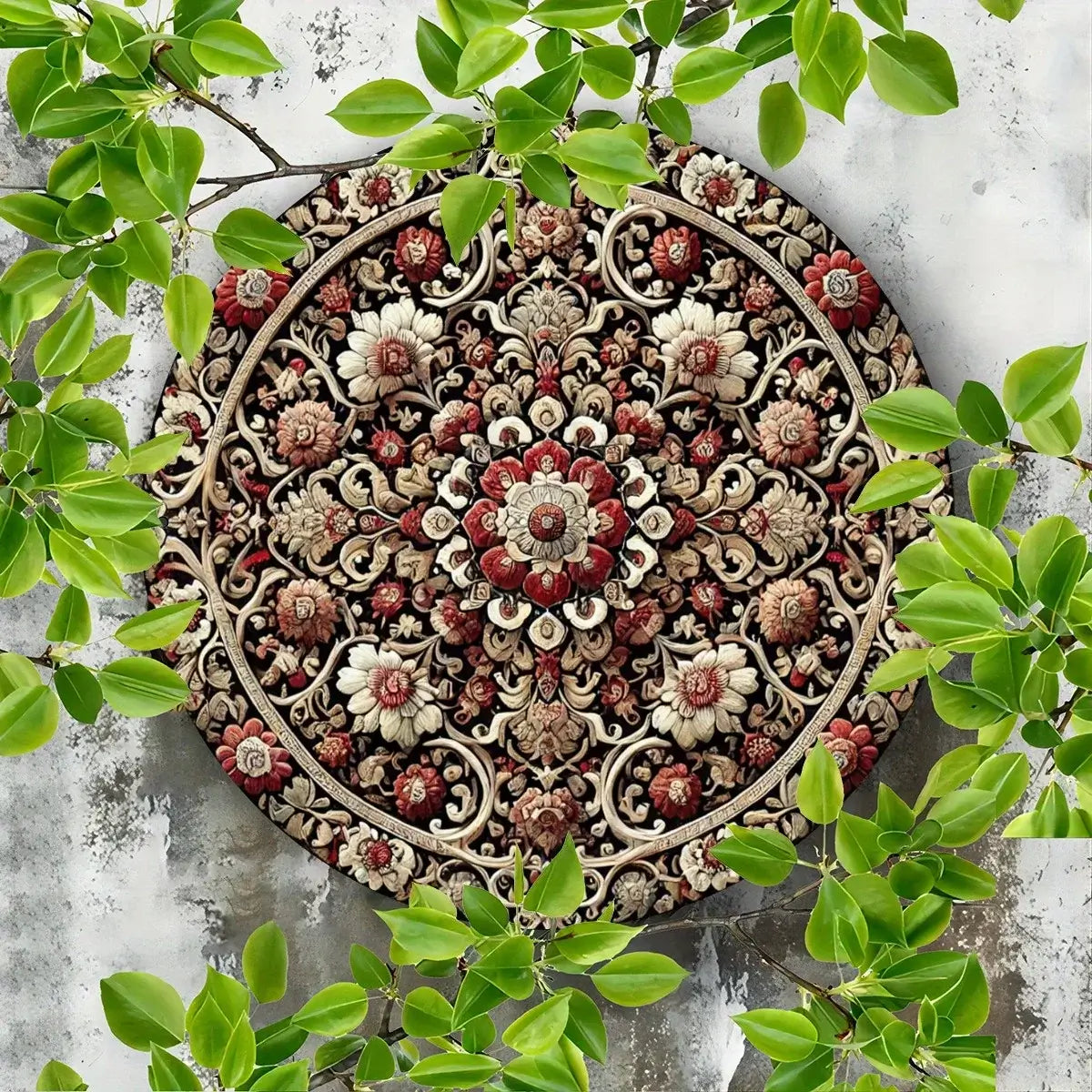 Bohemian Tribal Pattern Round Metal Tin Sign