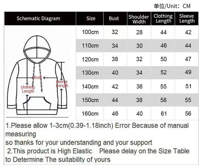 Kids Christmas Hoodie — 3D Printed Santa & Christmas Tree Pullover Sweatshirt