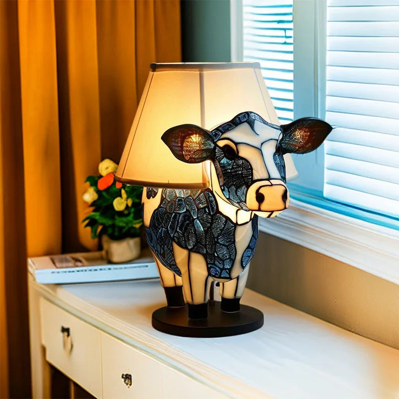 Animal Resin-Stained Acrylic Led Table Lamp