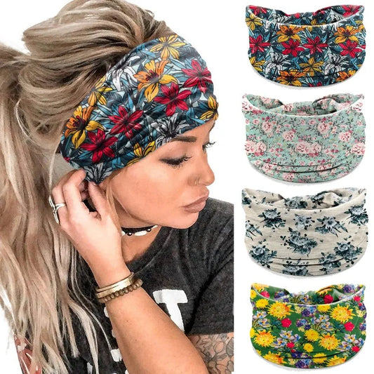 Boho Wide Knotted Hairbands Elastic Turban Head Bands