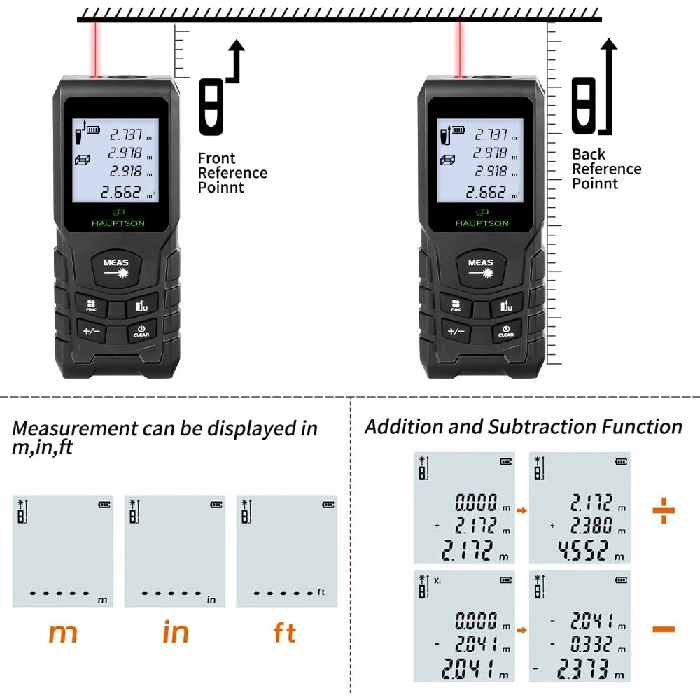 HAUPTSON 70/100M Laser Rangefinder Distance Meter