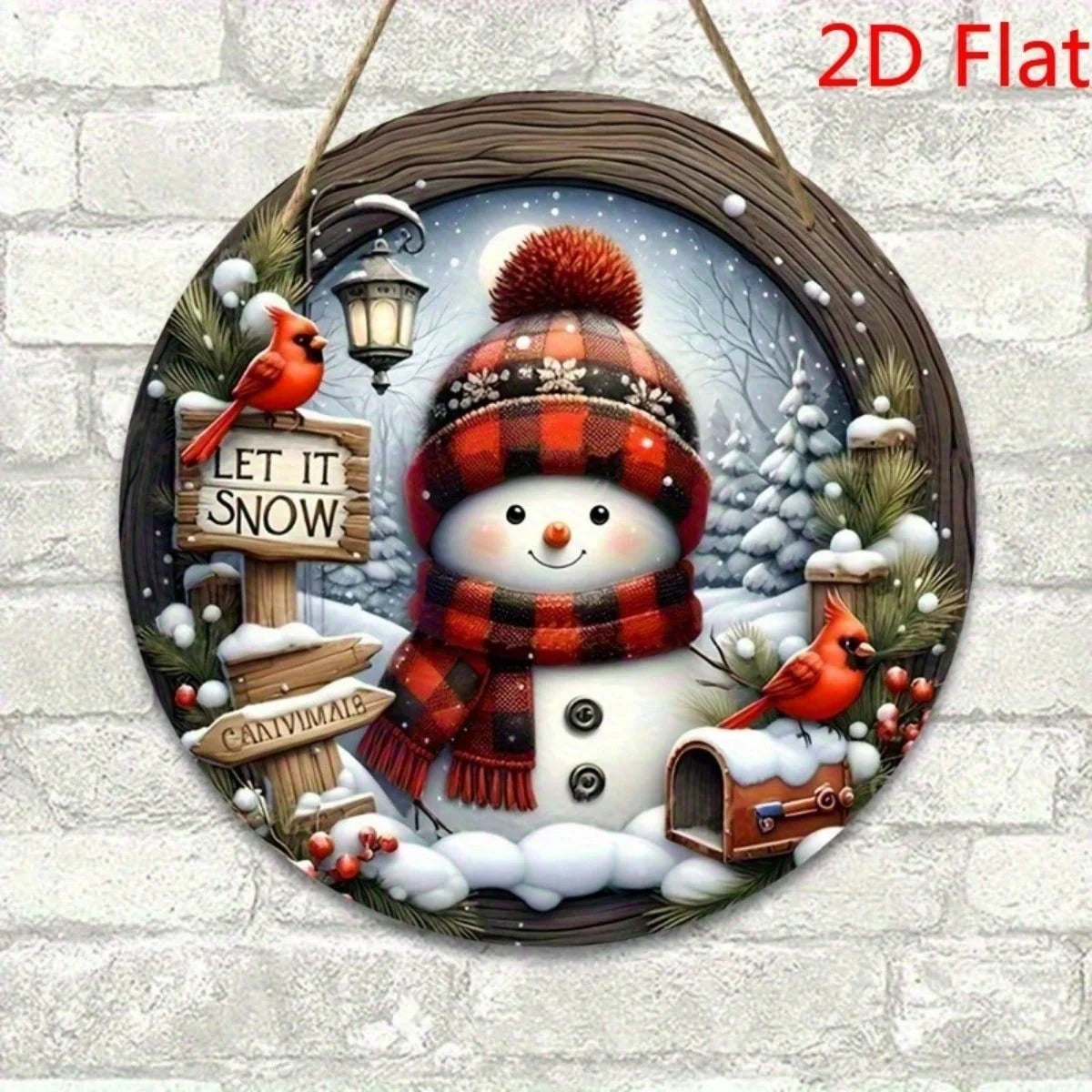 Christmas 2D Flat Print Charming Snowman
