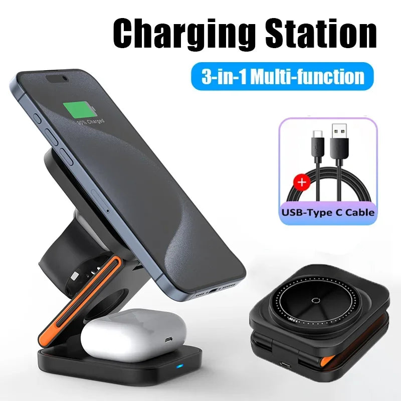 30W 3 in 1 Foldable Charging Station