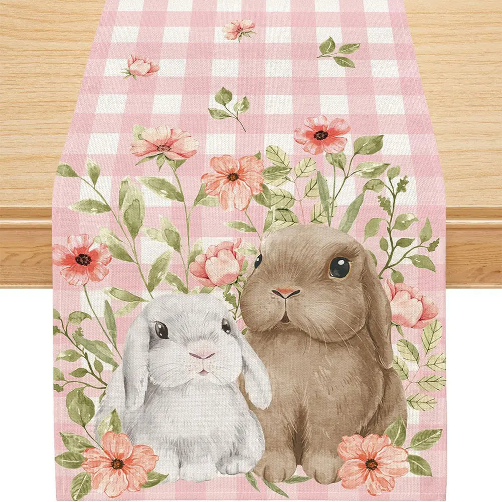 Easter Table Runner with Bunny & Eggs