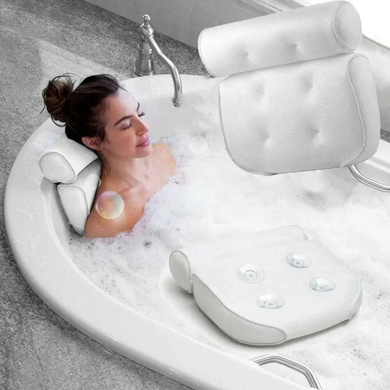 3D Mesh Breathable Spa Bath Pillow for Neck and Back Support
