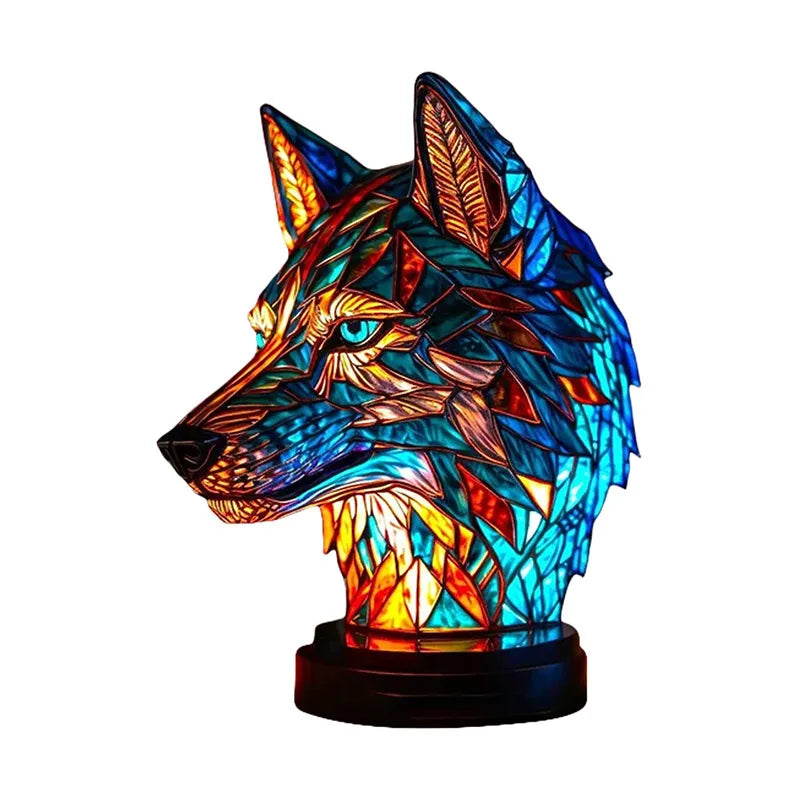 Animal Resin-Stained Acrylic Led Table Lamp