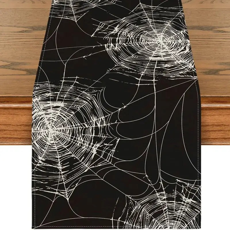 Halloween Printed Linen Table Runner