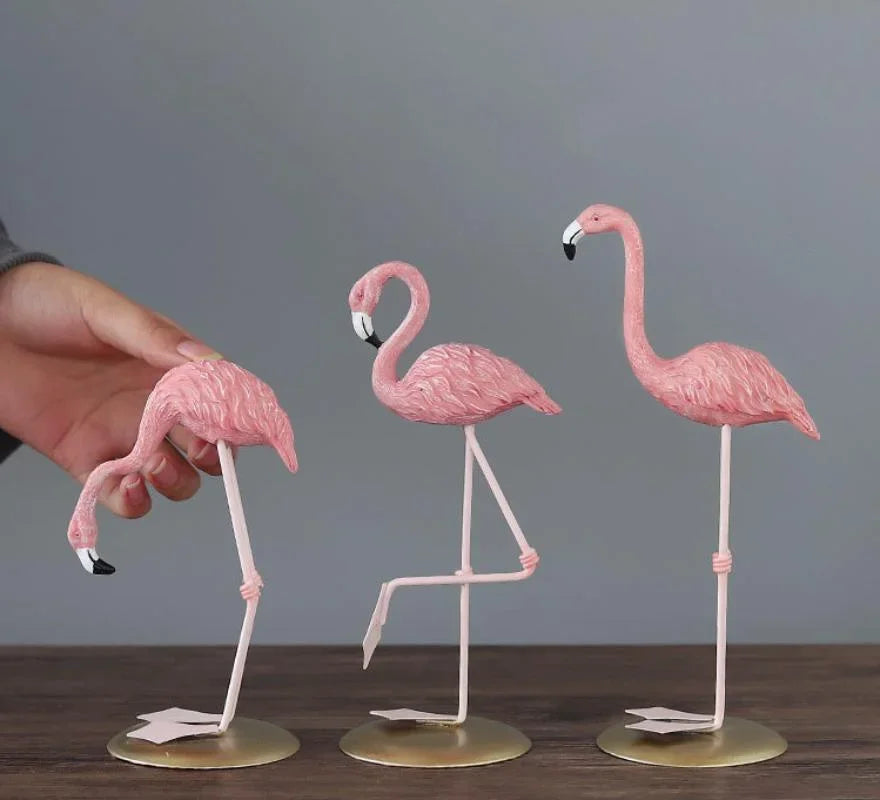 Creative Pink Resin Flamingo