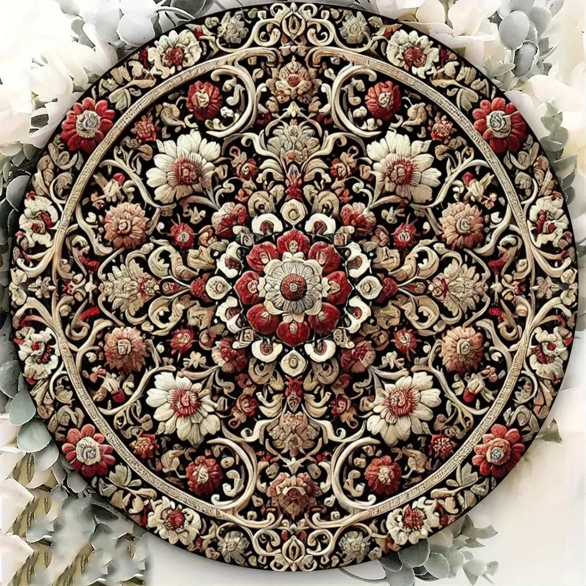 Bohemian Tribal Pattern Round Metal Tin Sign