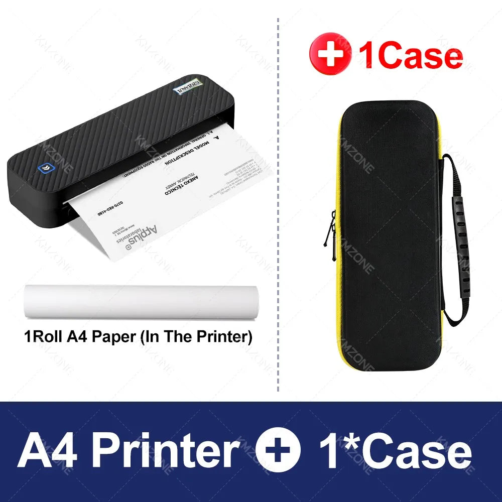 Portable A4 Thermal Printer Bluetooth Photos PDF Document Printing Machine -