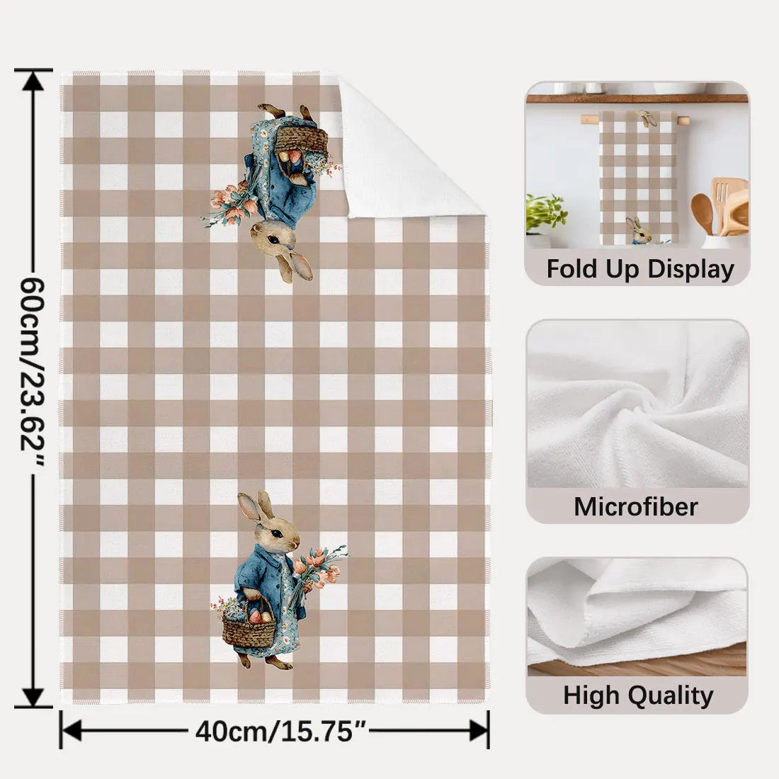 2pcs Easter Day Dish Cloth