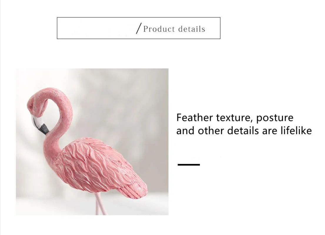 Creative Pink Resin Flamingo