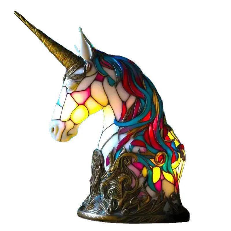 Animal Resin-Stained Acrylic Led Table Lamp