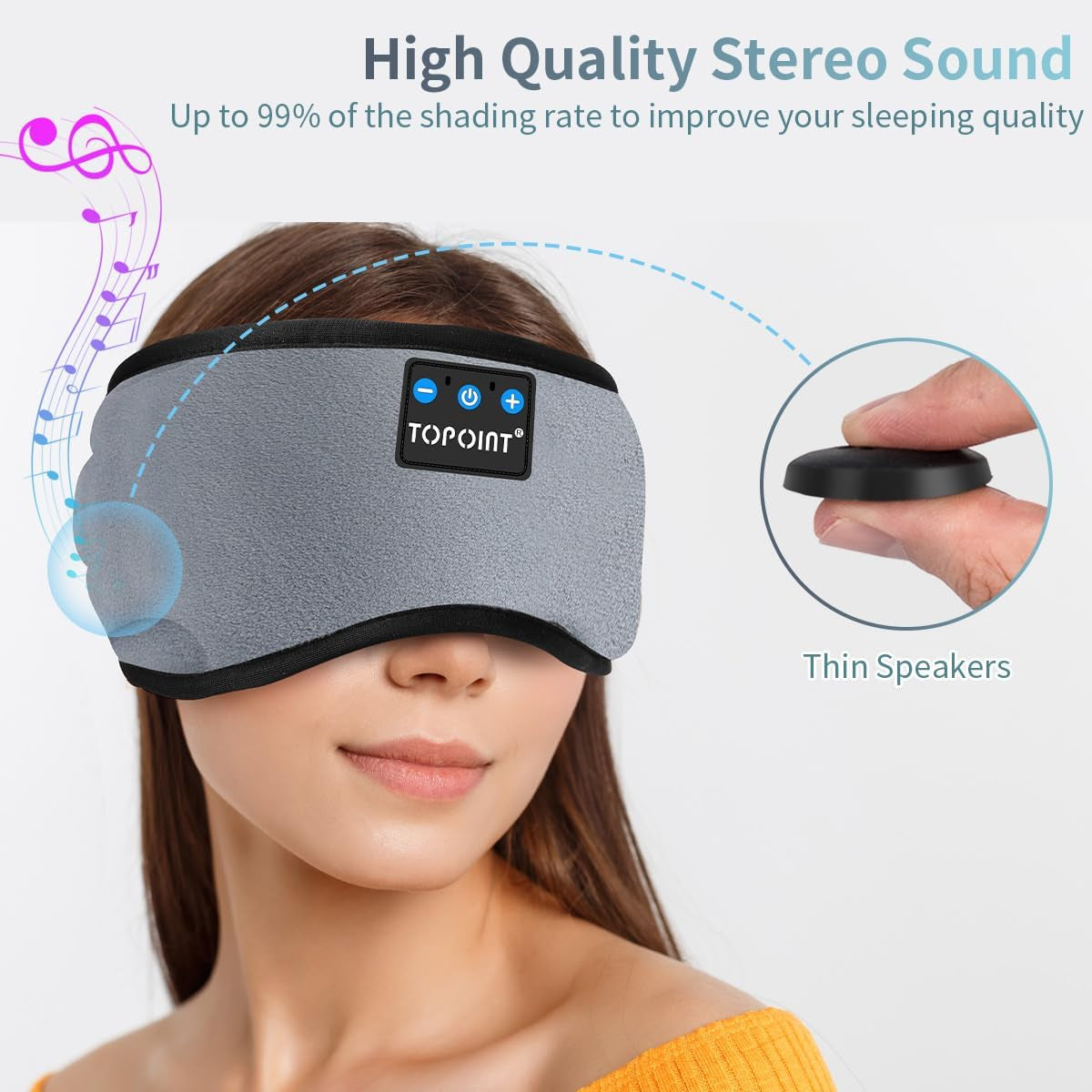 Sleep Mask Headphones with Wireless Bluetooth 5.3