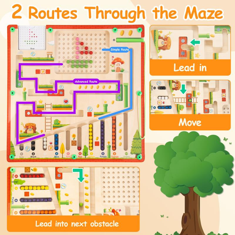 Magnetic Color and Number Maze