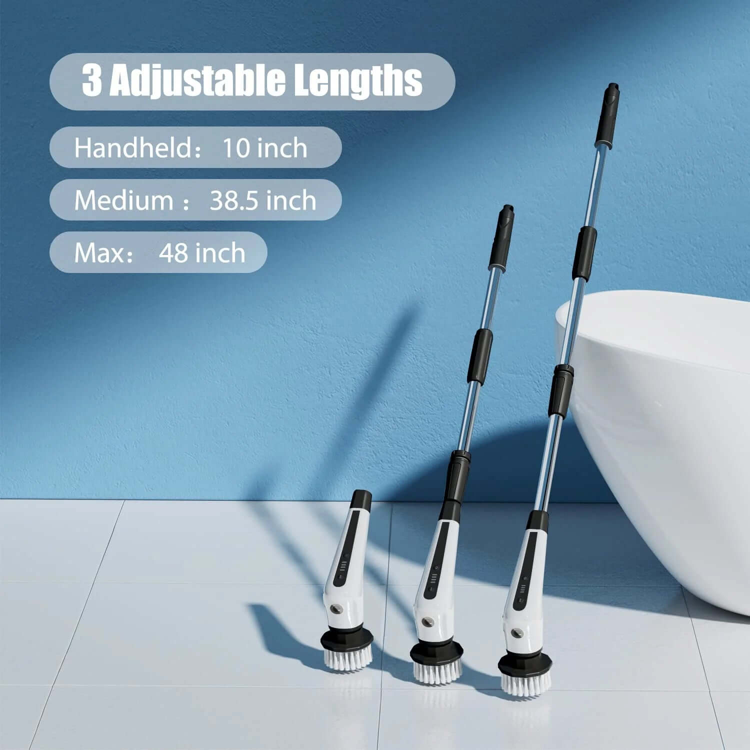 Transform Your Cleaning Game with the Flnelien Cordless Electric Spin Scrubber! 💪✨ 7 Brush Heads & 48" Extension Handle for Effortless Bathroom Cleaning! 🛁🧼 #CleanSmart #HomeHacks