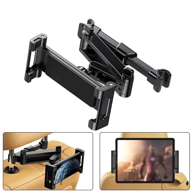 Headrest Tablet Mount Headrest Stand Cradle Compatible with Devices for Ipad Air Mini, Other 4.7-12.9