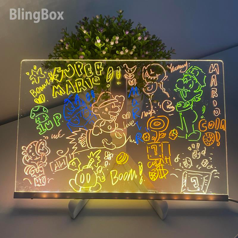 Creative Rewritable Message Board, LED Note Board with Colors