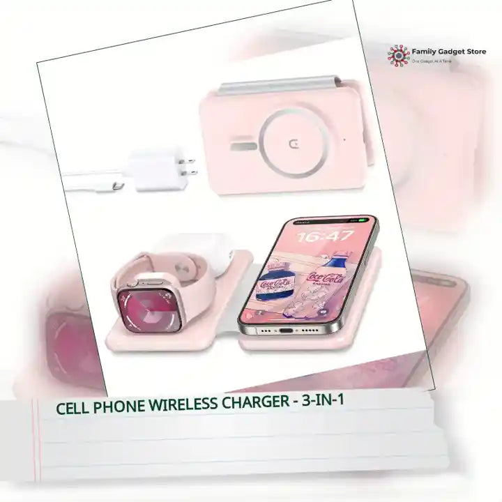 Cell Phone Wireless Charger - 3-in-1 by@Outfy