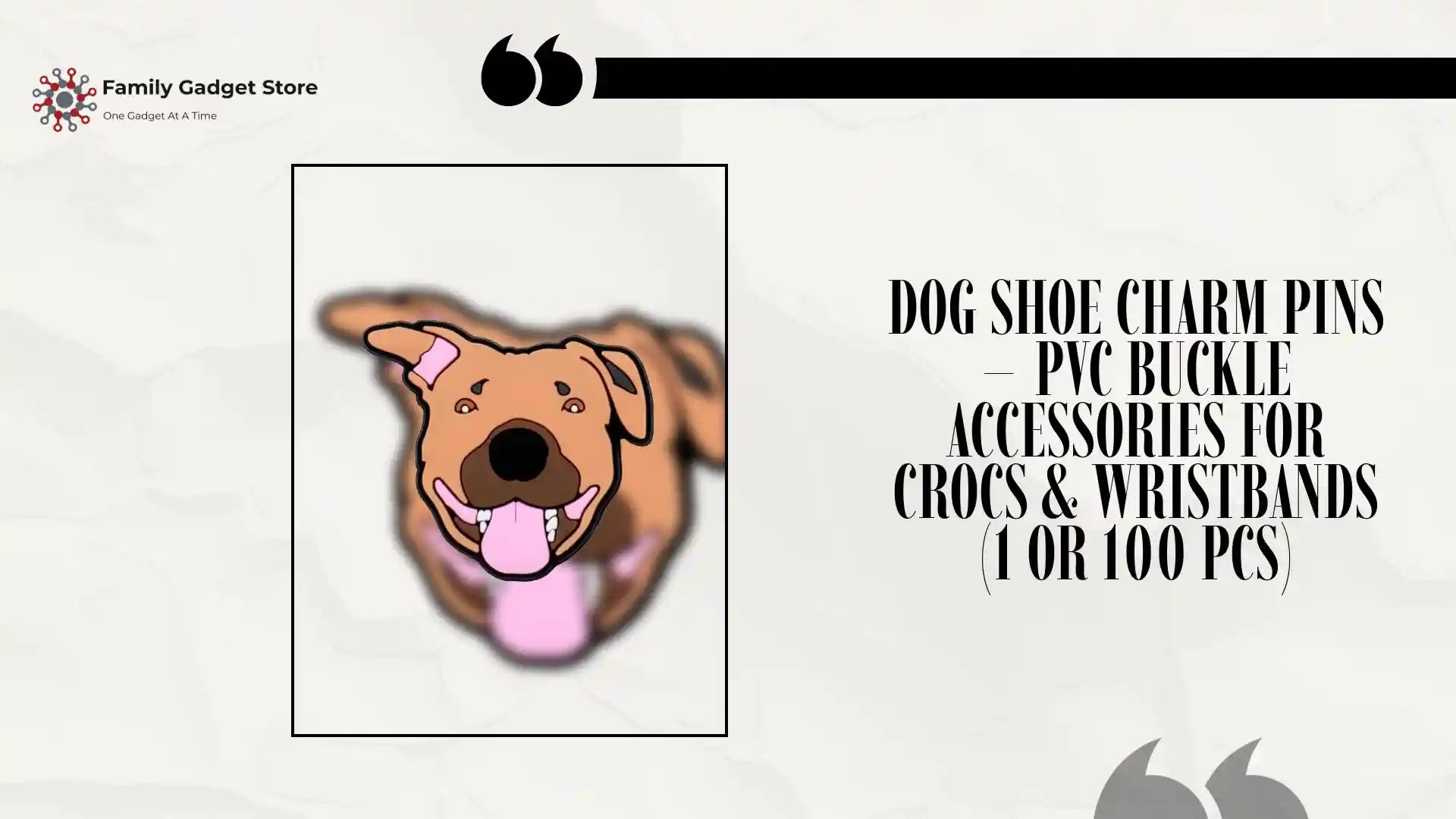 Dog Shoe Charm Pins &ndash; PVC Buckle Accessories for Crocs &amp; Wristbands (1 or 100 pcs) by@Outfy