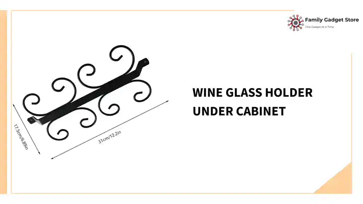 Wine Glass Holder Under Cabinet by@Outfy