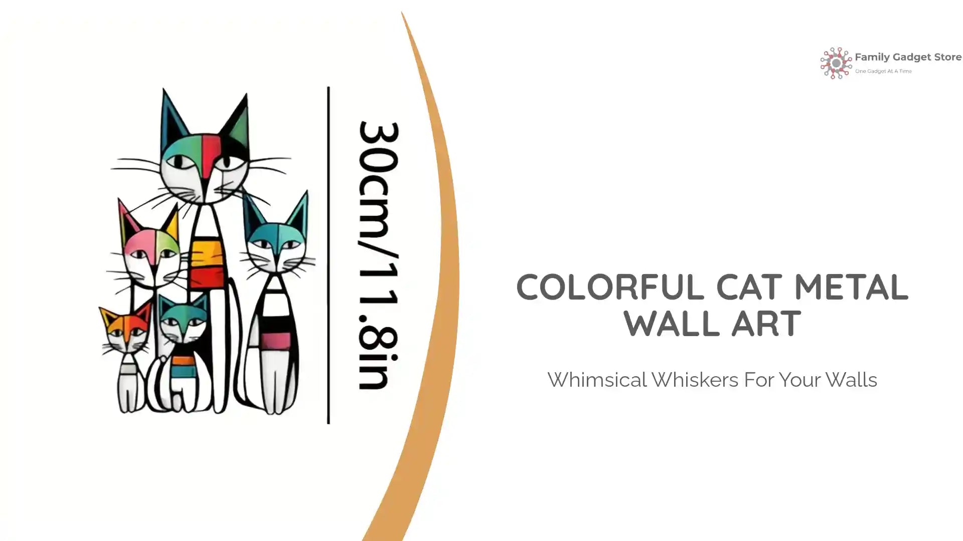 Colorful Cat Metal Wall Art by@Outfy