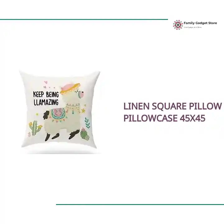 Linen Square Pillow Pillowcase 45x45 by@Outfy