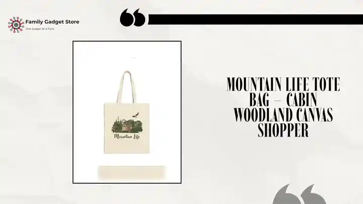 Mountain Life Tote Bag &ndash; Cabin Woodland Canvas Shopper by@Outfy