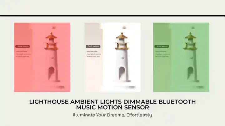 Lighthouse Ambient Lights Dimmable Bluetooth Music Motion Sensor by@Outfy