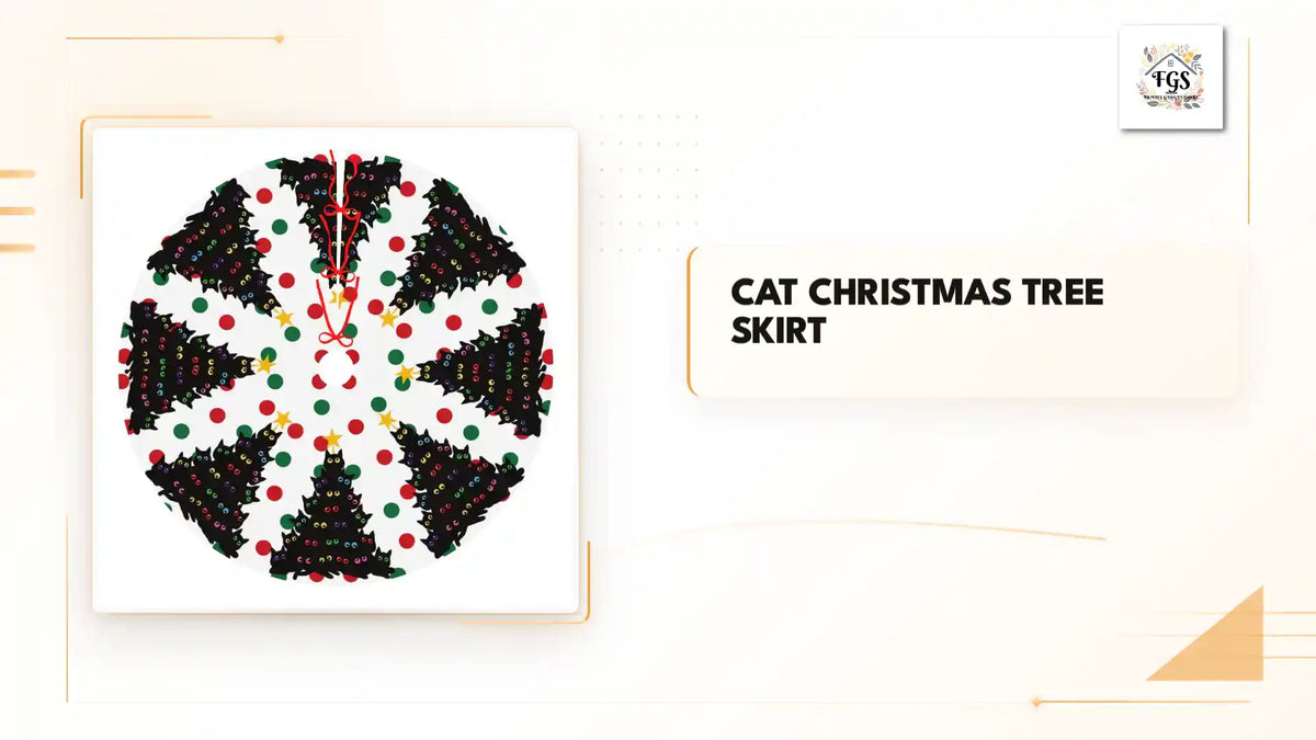 Cat Christmas Tree Skirt by@Outfy