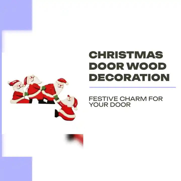 Christmas Door Wood Decoration by@Outfy