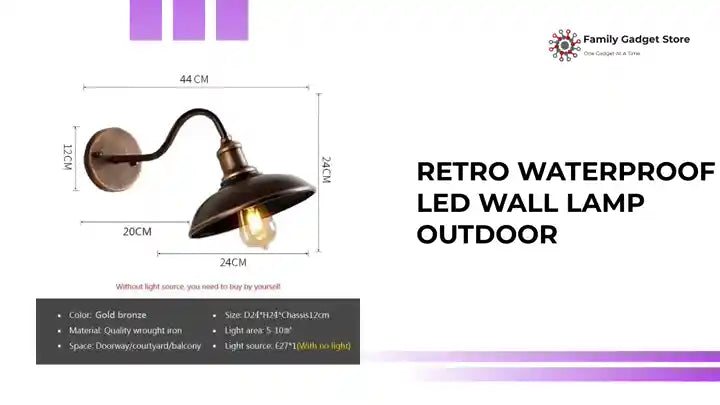 Retro Waterproof LED Wall Lamp Outdoor by@Outfy