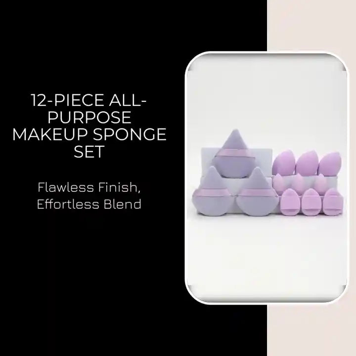 12-Piece All-Purpose Makeup Sponge Set by@Outfy