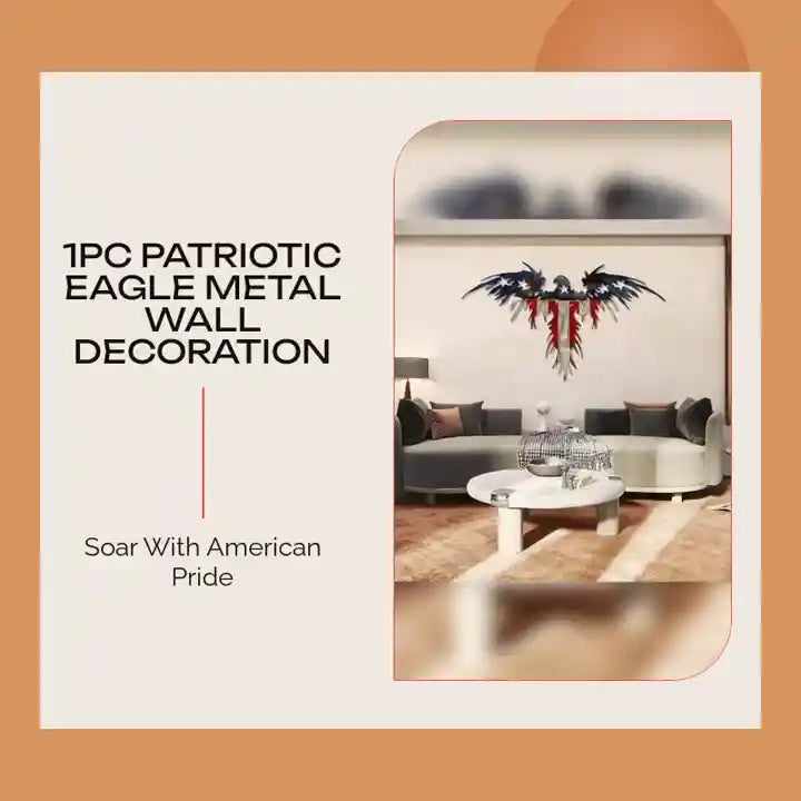 1pc Patriotic Eagle Metal Wall Decoration by@Outfy